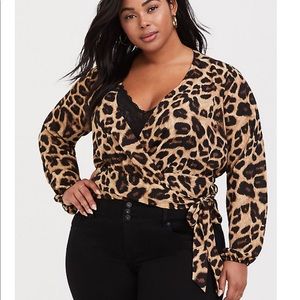 Leopard chiffon blouse